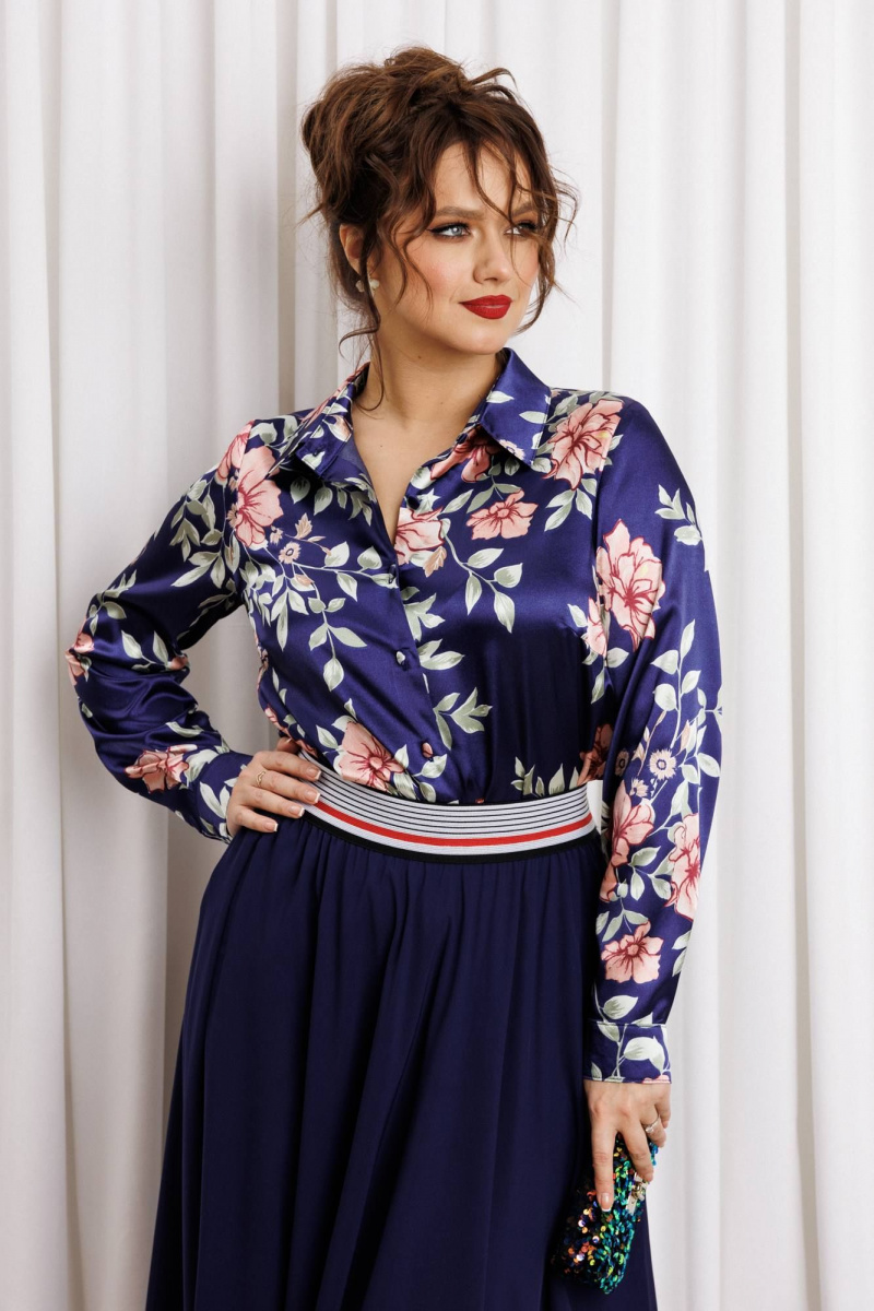 Юбочный комплект Anastasia 1313 темно-синий