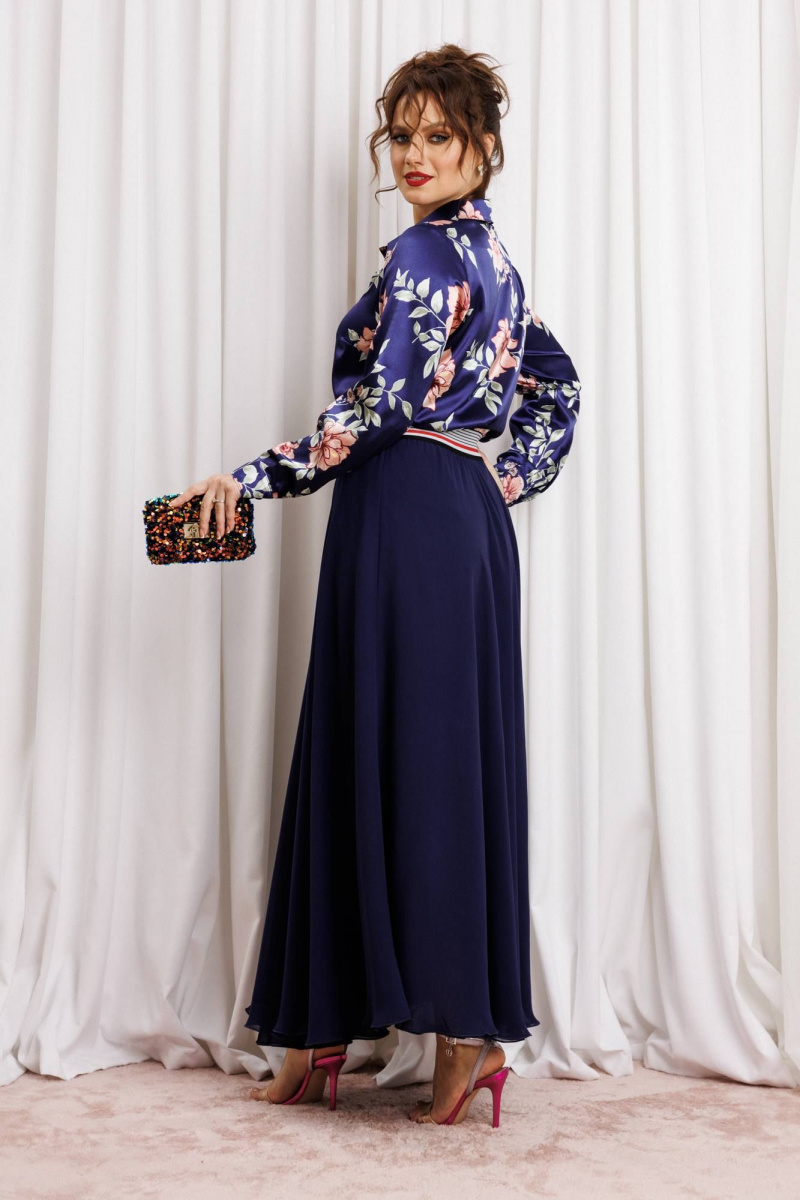 Юбочный комплект Anastasia 1313 темно-синий