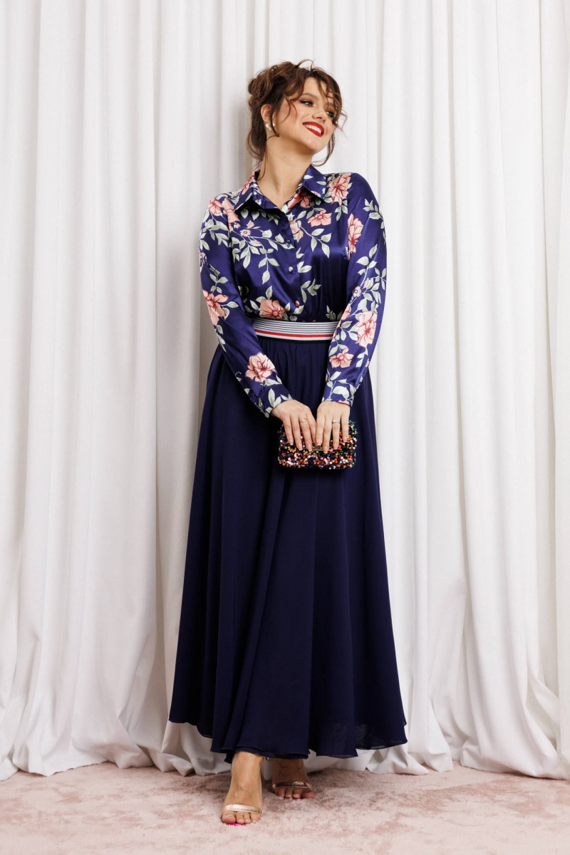 Юбочный комплект Anastasia 1313 темно-синий