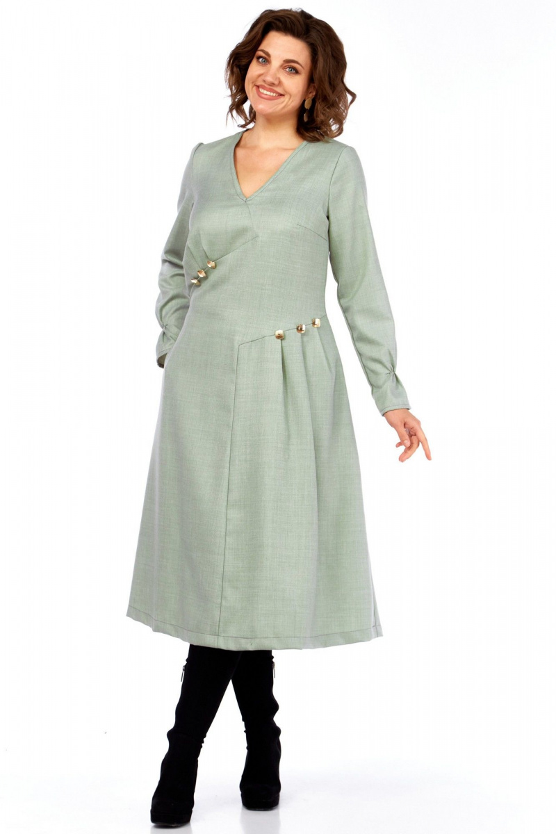 Платья Celentano lite 5072 шалфей