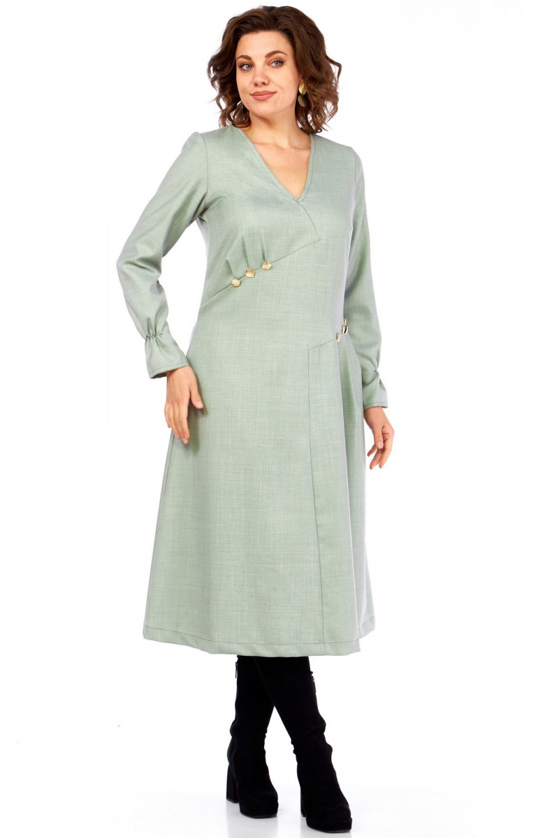 Платья Celentano lite 5072 шалфей