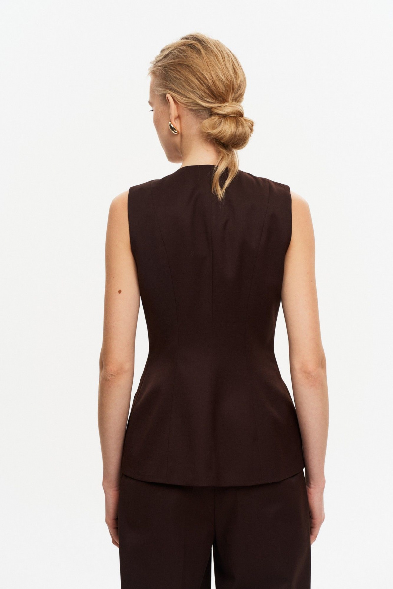 Жилеты THE VERY 2432 горький-шоколад