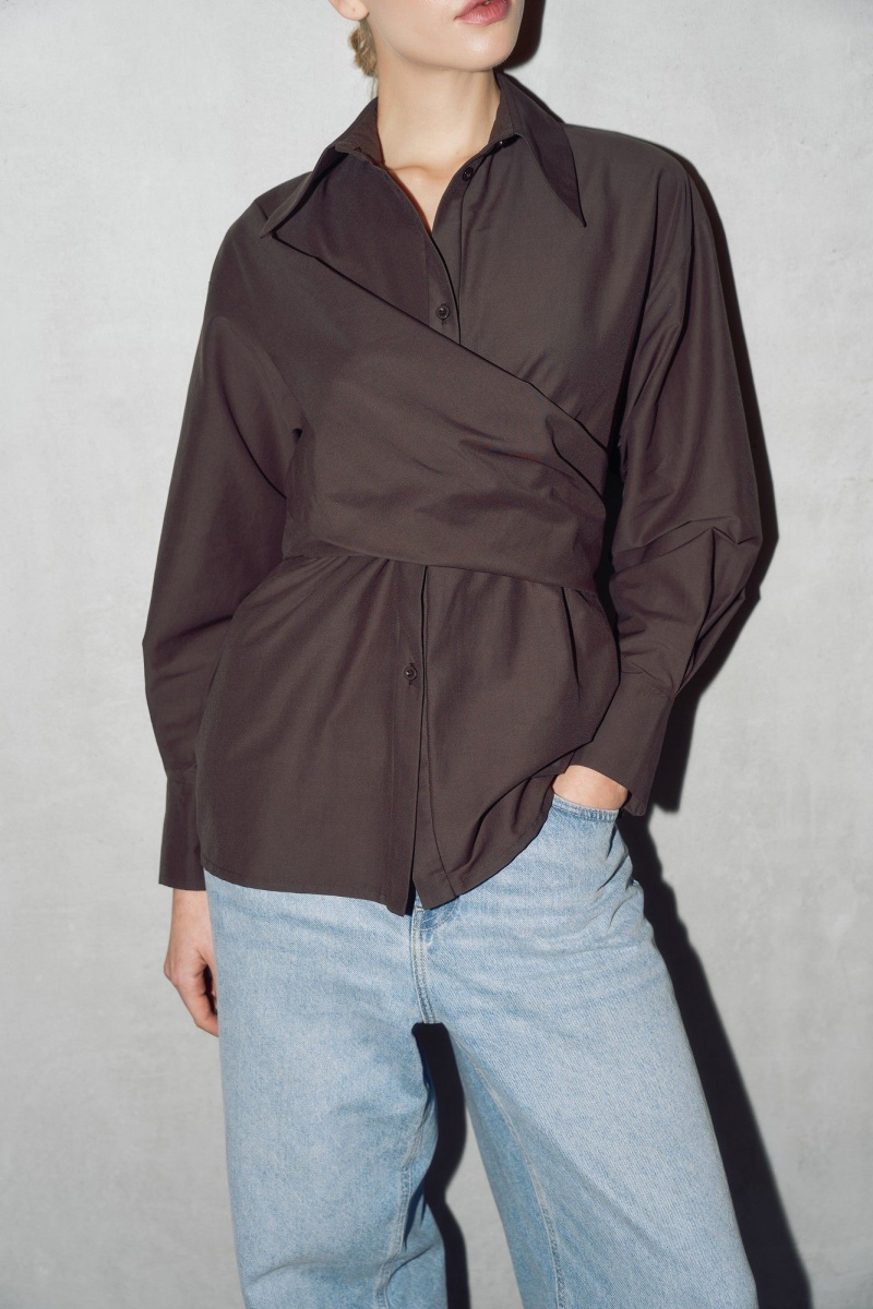 Рубашки THE VERY 2436 горький-шоколад