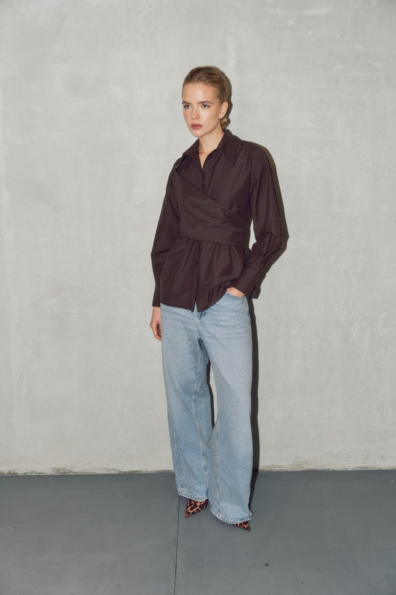 Рубашки THE VERY 2436 горький-шоколад