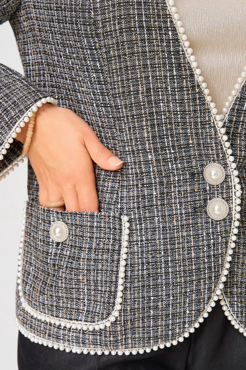 Брючный костюм Fita 4122 черно-бежевый