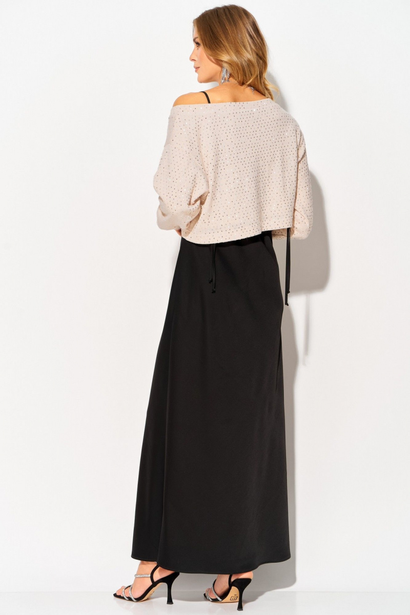 Плательный комплект Laikony L-504 пудра+черный