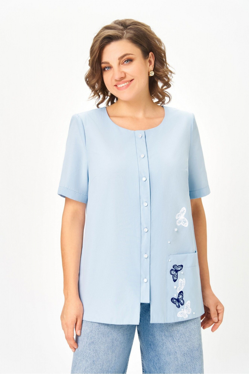 Блузы DaLi 5768 голубая