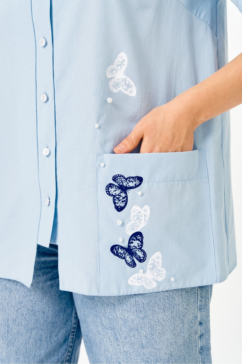 Блузы DaLi 5768 голубая