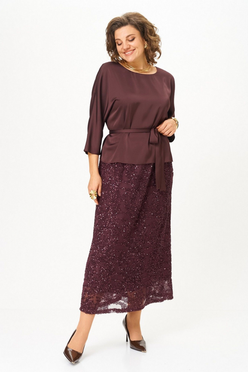 Юбочный комплект Koketka i K 1334 бордовый