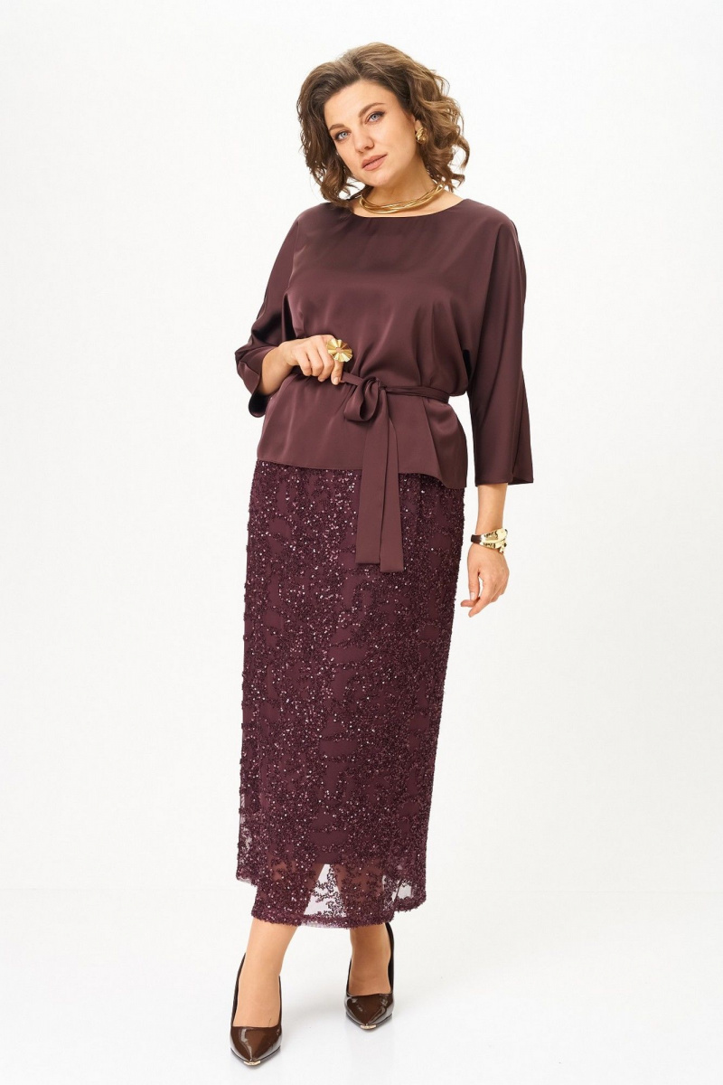 Юбочный комплект Koketka i K 1334 бордовый