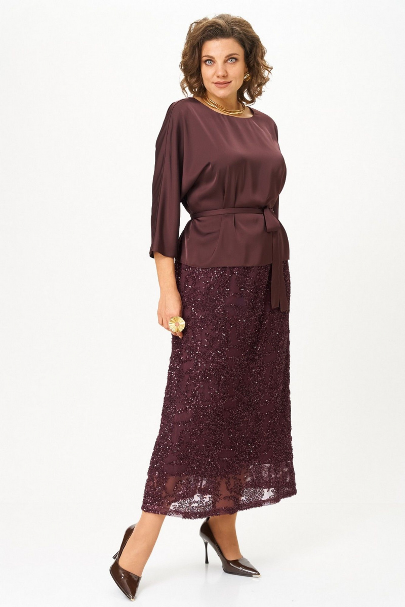 Юбочный комплект Koketka i K 1334 бордовый