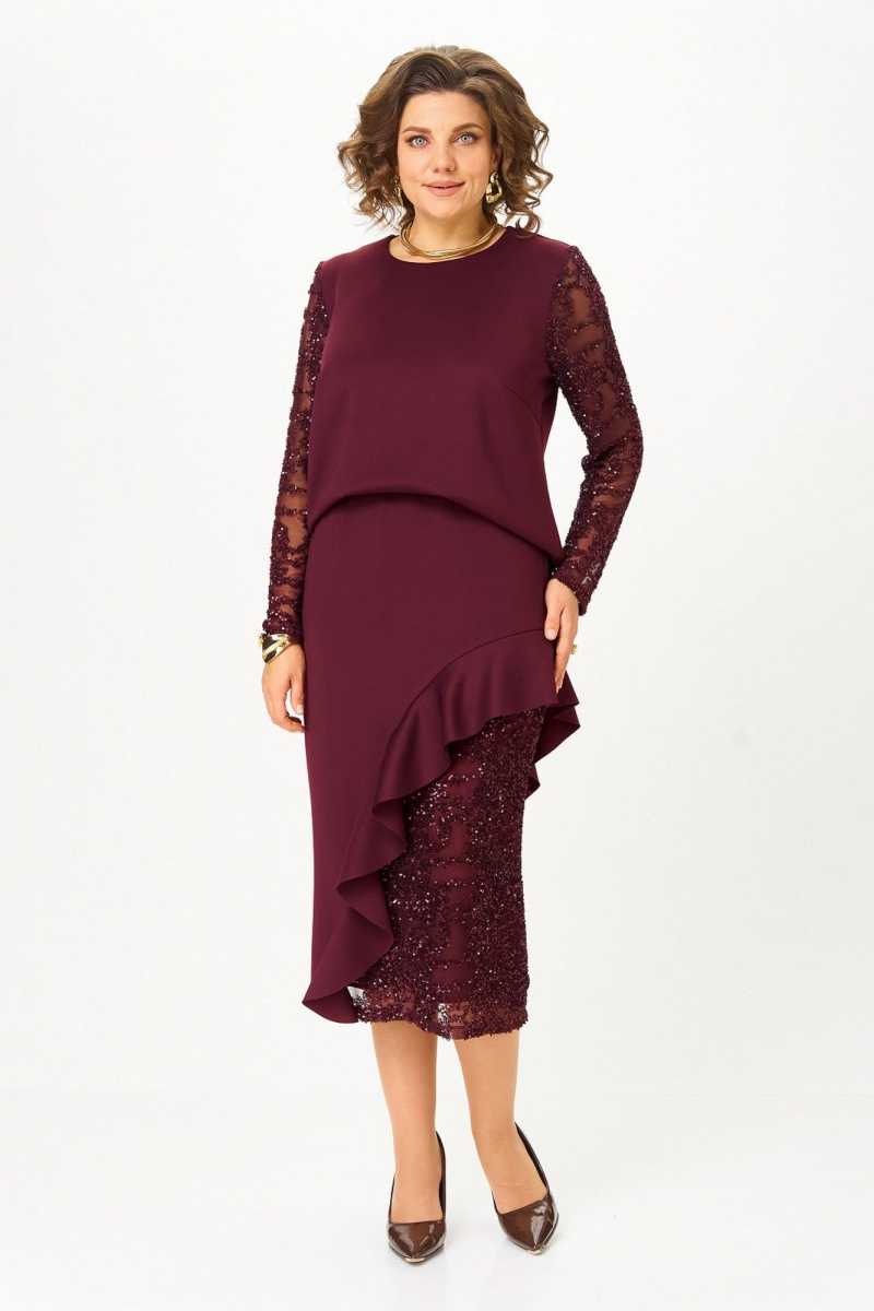 Юбочный комплект Koketka i K 1336 бордовый