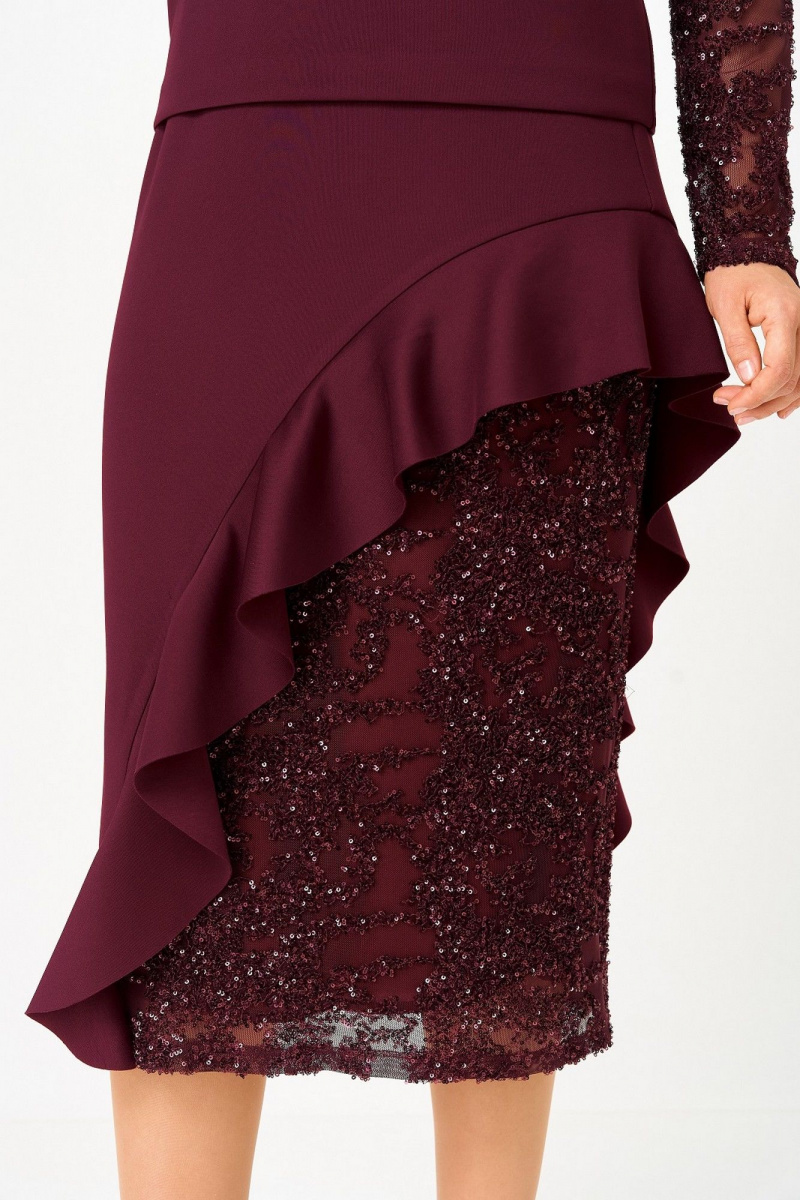 Юбочный комплект Koketka i K 1336 бордовый