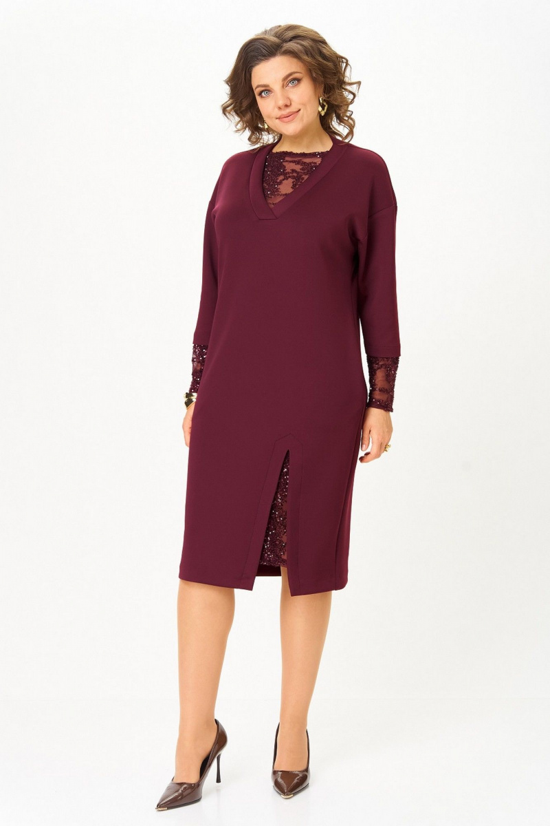 Платья Koketka i K 1337-1 бордовый