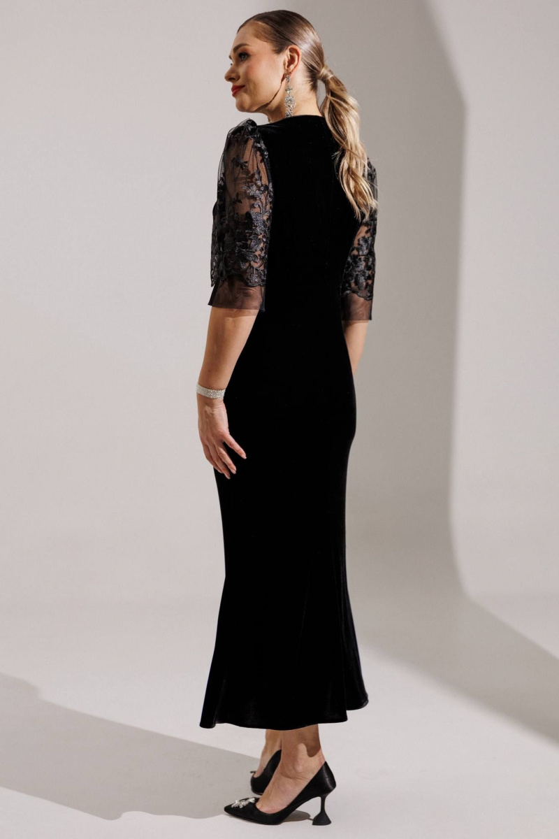 Платья Мода Юрс 25-2884 черный_гипюр