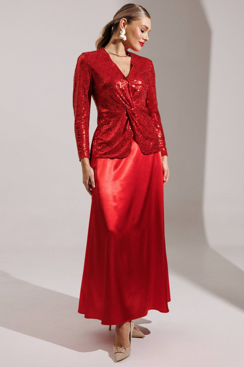 Юбочный костюм Мода Юрс 25-2881 красный