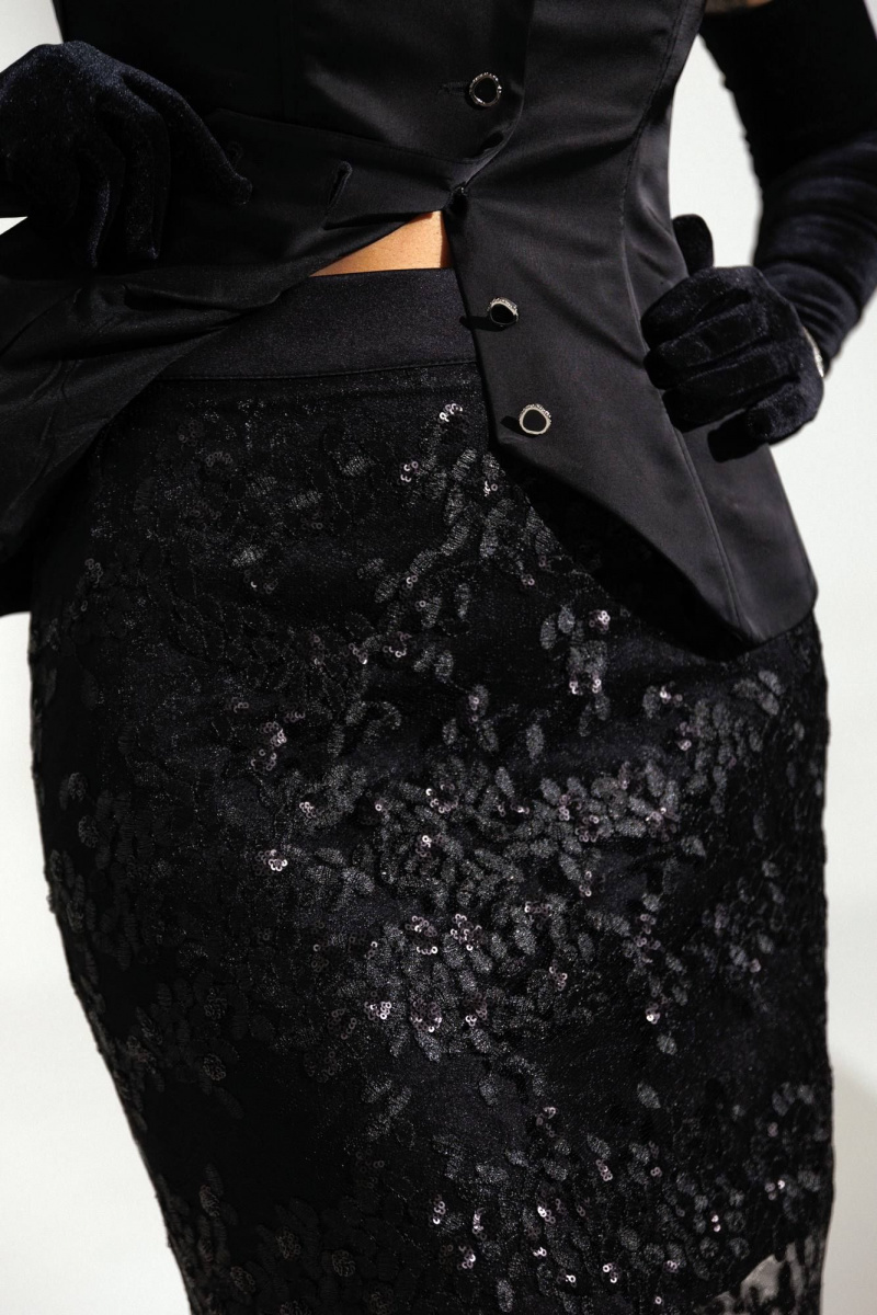 Юбки Мода Юрс 25-2946 черный_new print