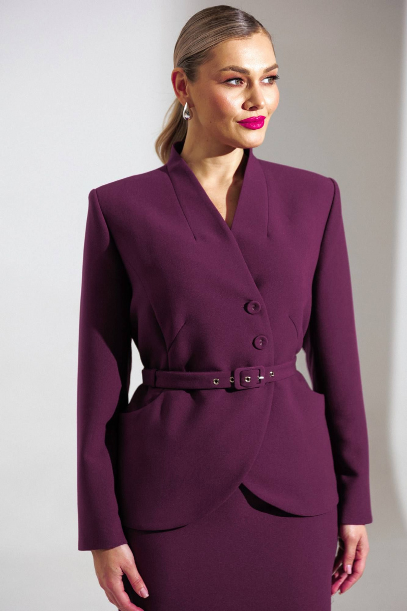 Юбочный костюм Мода Юрс 25-2940 ежевика1