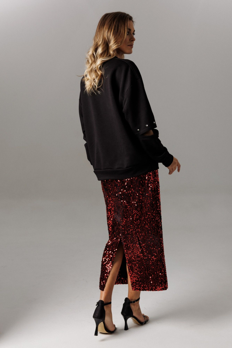 Юбочный комплект Ларс Стиль 1188 черный-красный