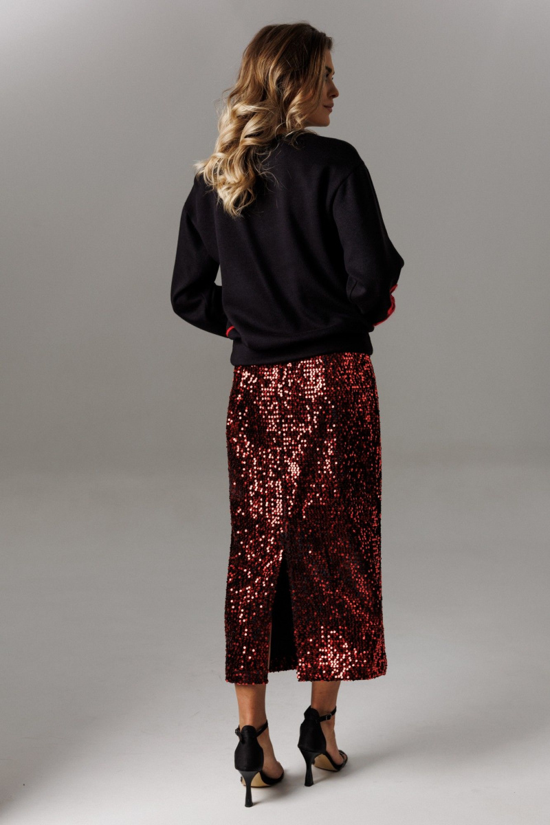 Юбочный комплект Ларс Стиль 1184 черный-красный