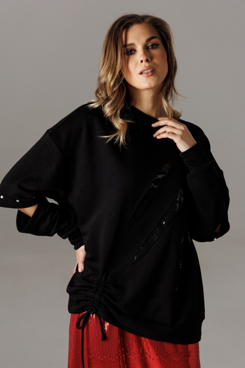 Юбочный комплект Ларс Стиль 1187 черный-красный