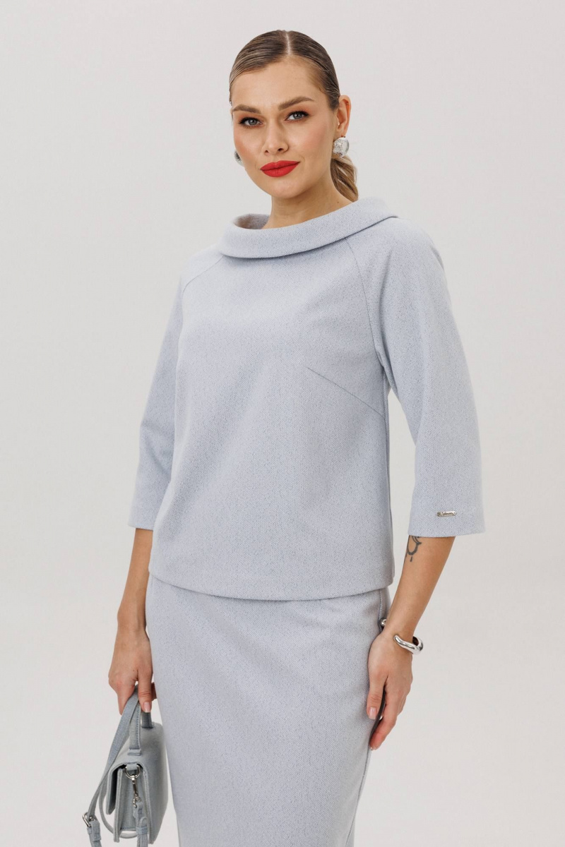 Юбочный комплект Anastasia м-1163 серо-голубой