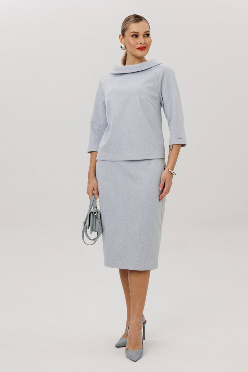 Юбочный комплект Anastasia м-1163 серо-голубой