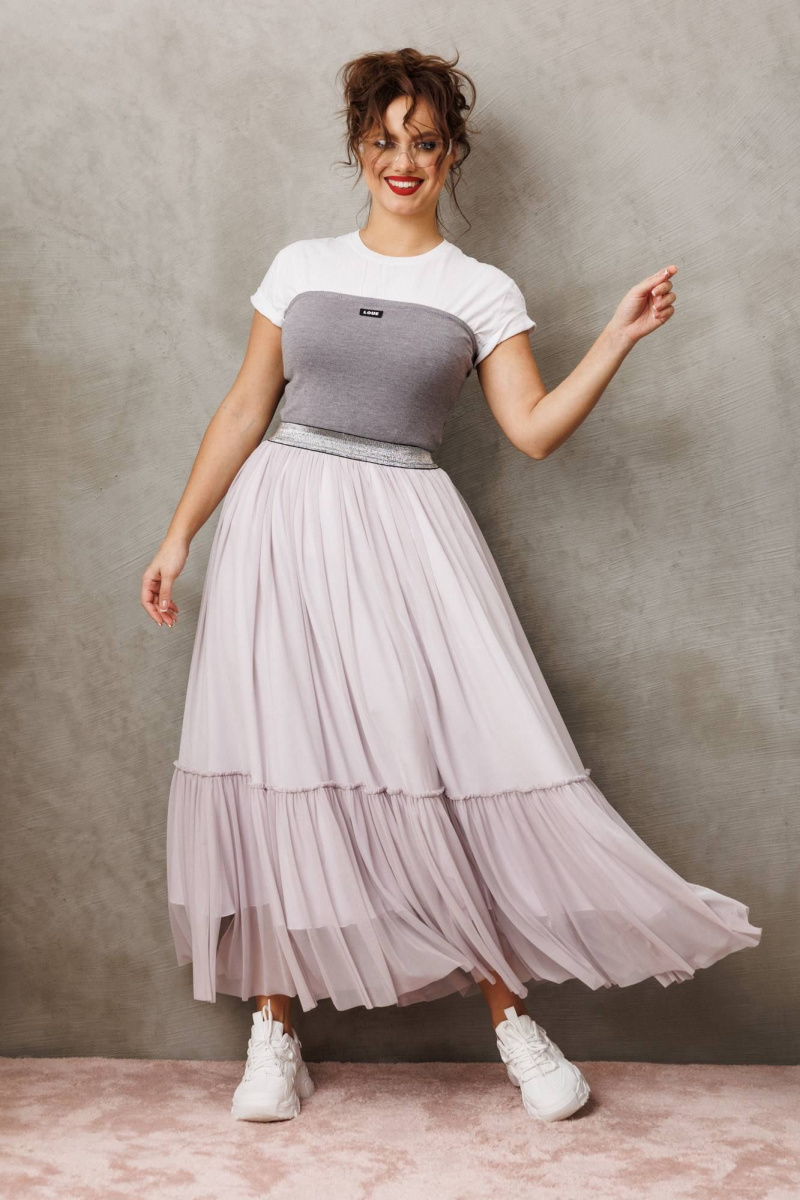 Юбки Anastasia м-1296 французский серый