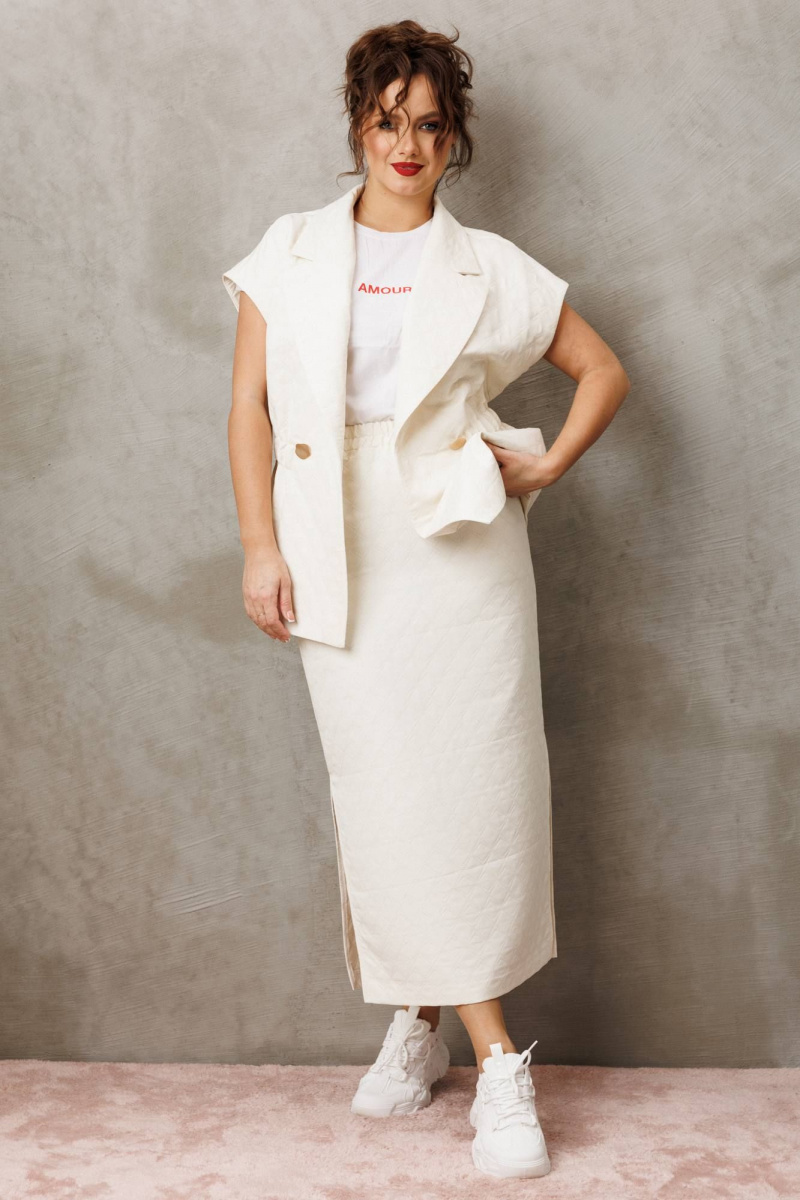 Юбочный комплект Anastasia м-1305 молочный