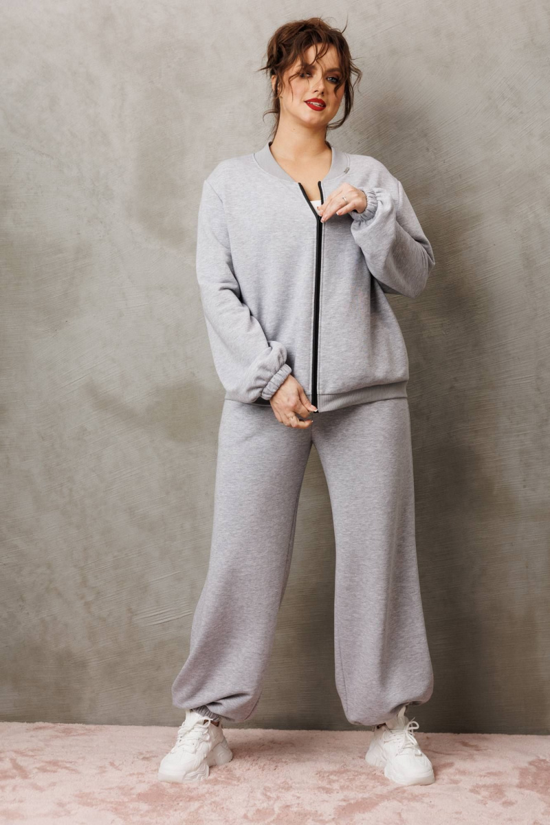 Брючный комплект Anastasia м-1317 серый меланж