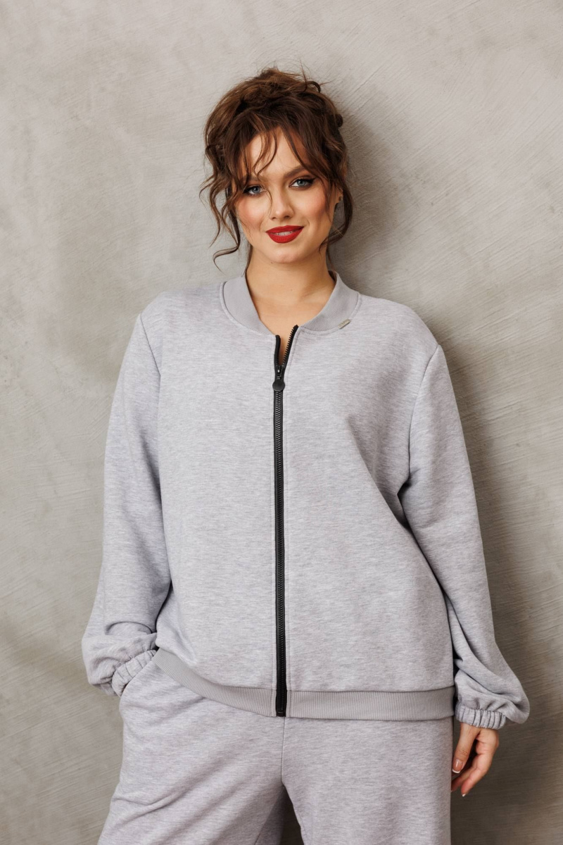 Брючный комплект Anastasia м-1317 серый меланж