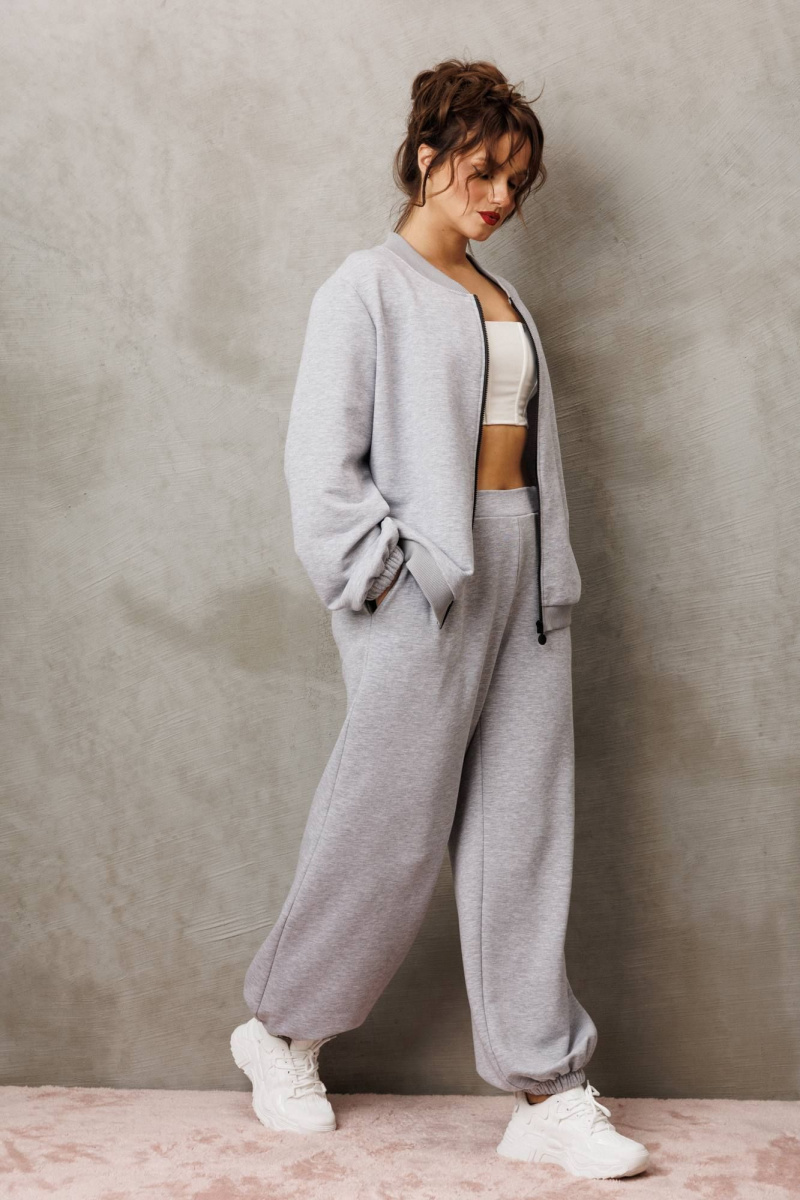 Брючный комплект Anastasia м-1317 серый меланж