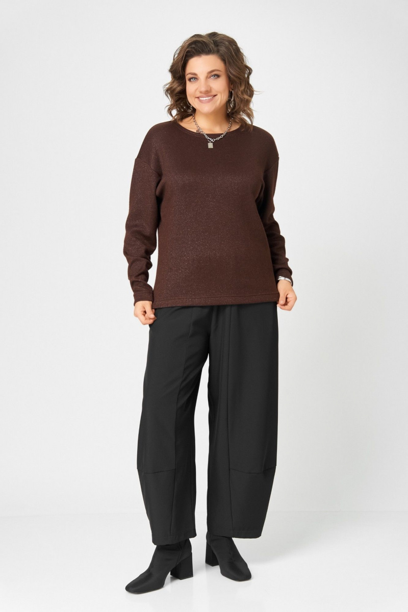 Джемперы Bliss 08378 коричневый_с_люрексом