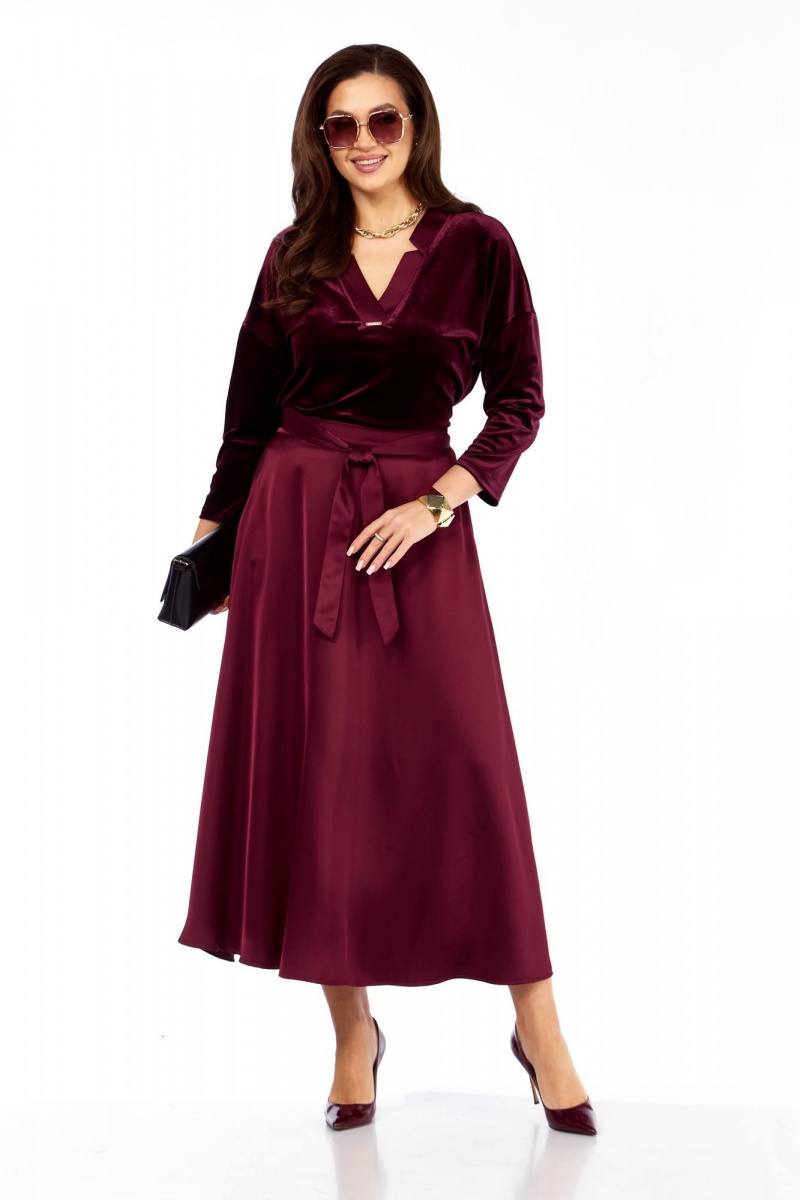 Юбочный комплект Taita plus 2533 бургунди