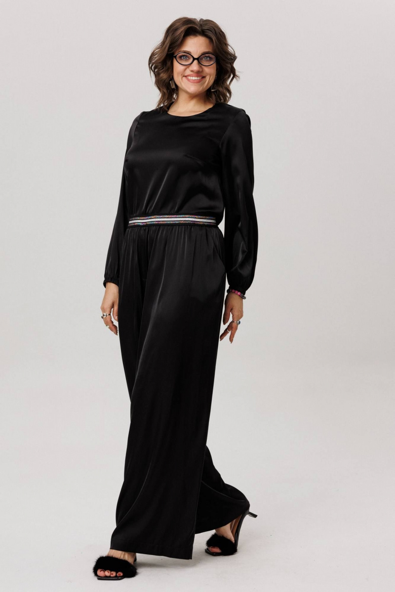 Брюки Anelli 1734 блестящий_черный