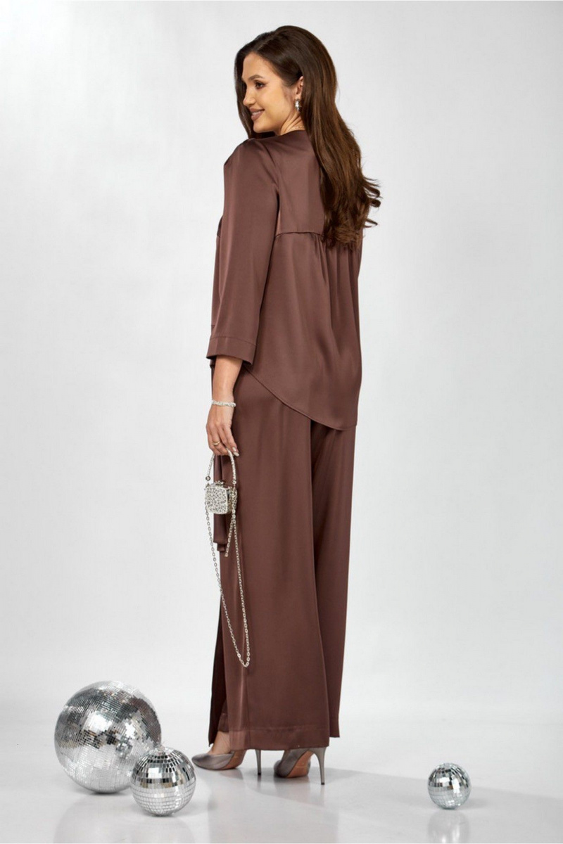 Брючный комплект ZigzagStyle 626 молочный шоколад