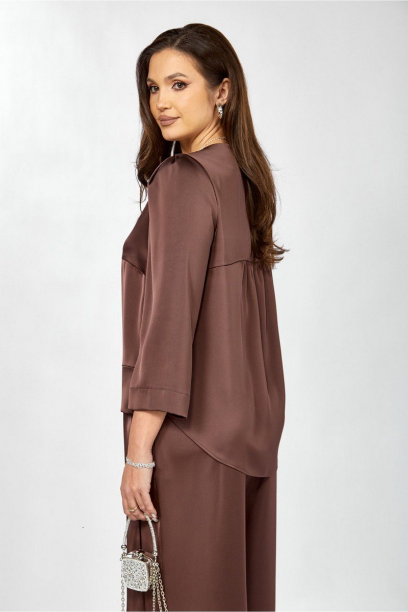 Брючный комплект ZigzagStyle 626 молочный шоколад