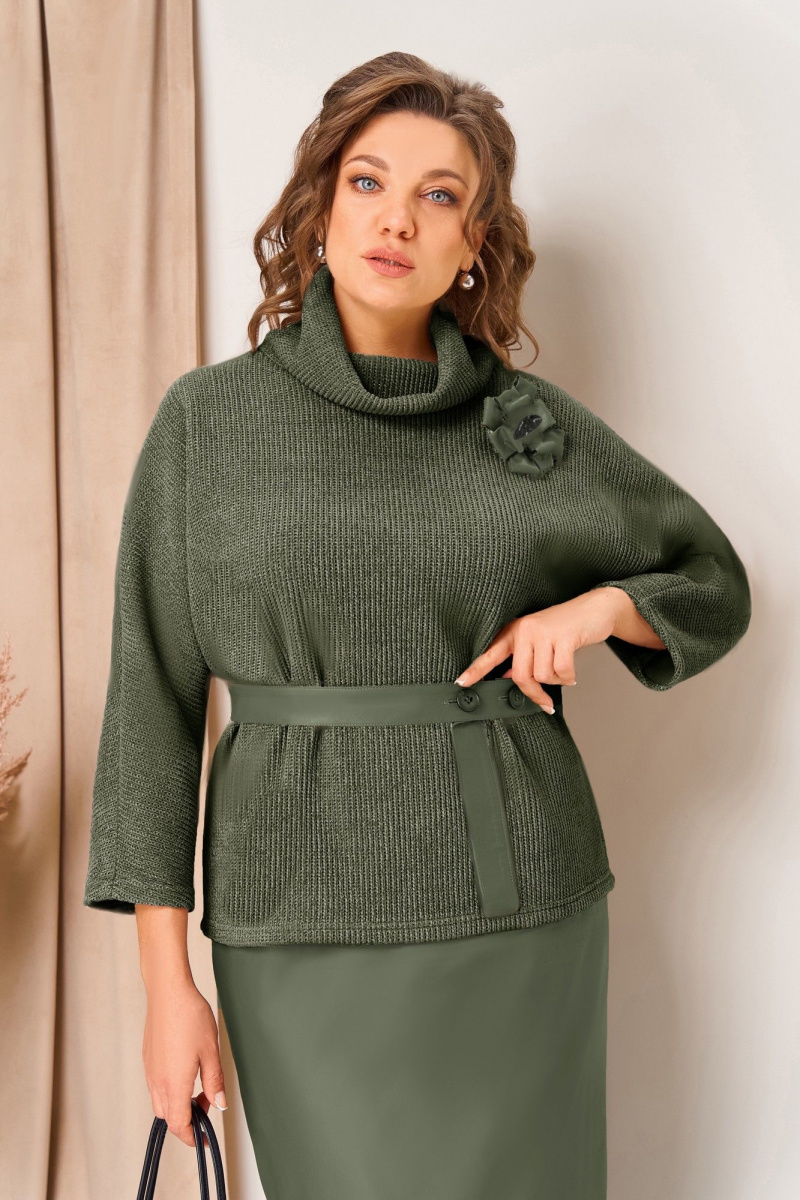 Юбочный комплект VOLNA 1447 темная-олива