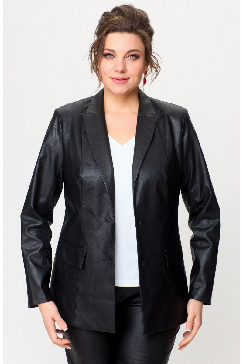 Брючный костюм БелЭльСтиль 412-3_03_22+586-2_76_22 черный