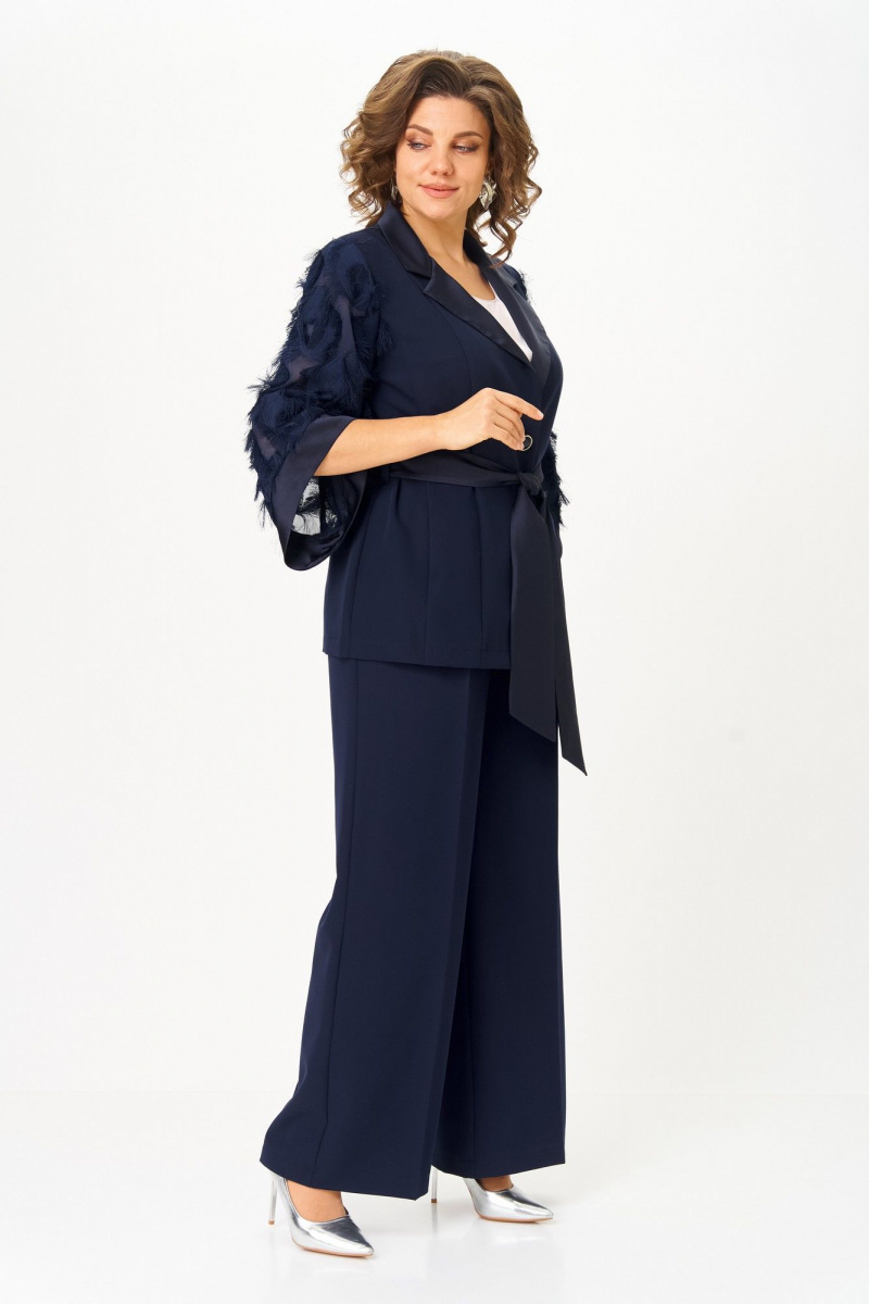 Брючный костюм ANASTASIA MAK 1307 синий
