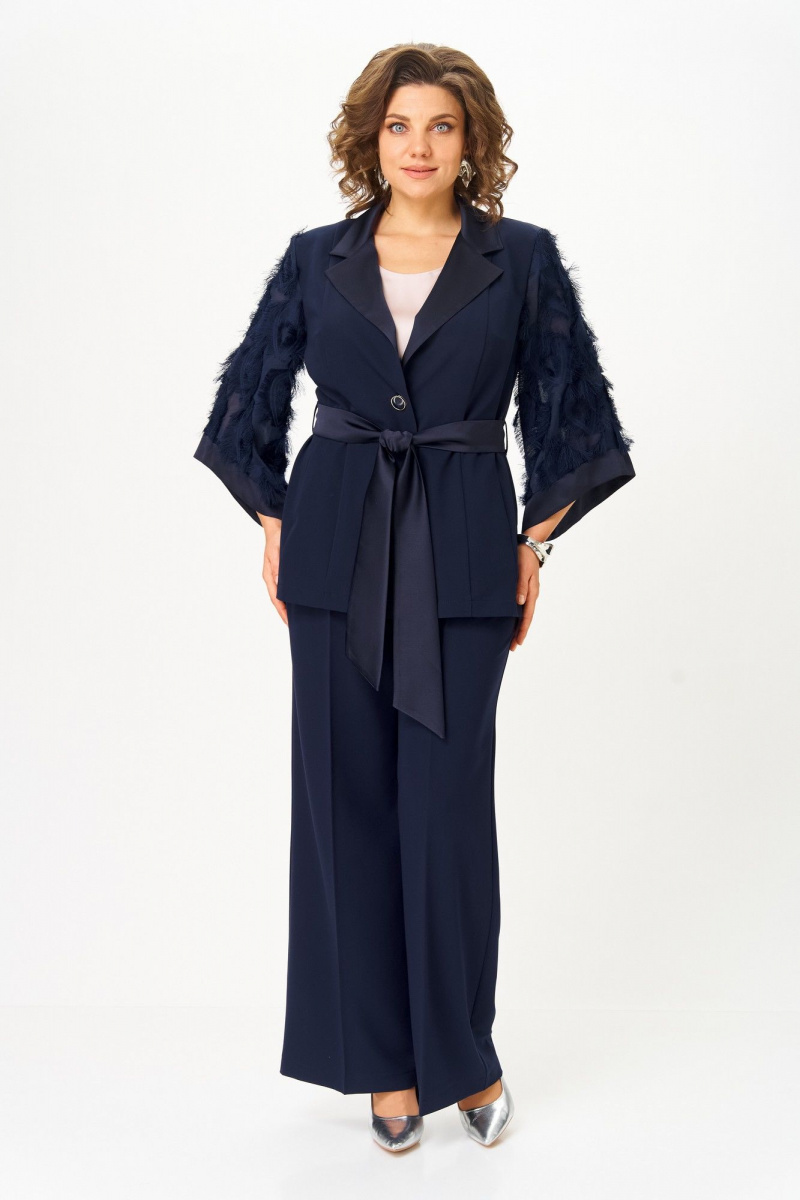 Брючный костюм ANASTASIA MAK 1307 синий