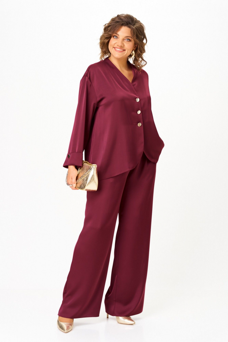Брючный комплект Aira Style 24245 винный