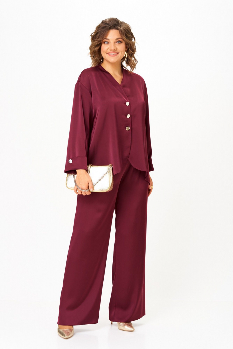 Брючный комплект Aira Style 24245 винный