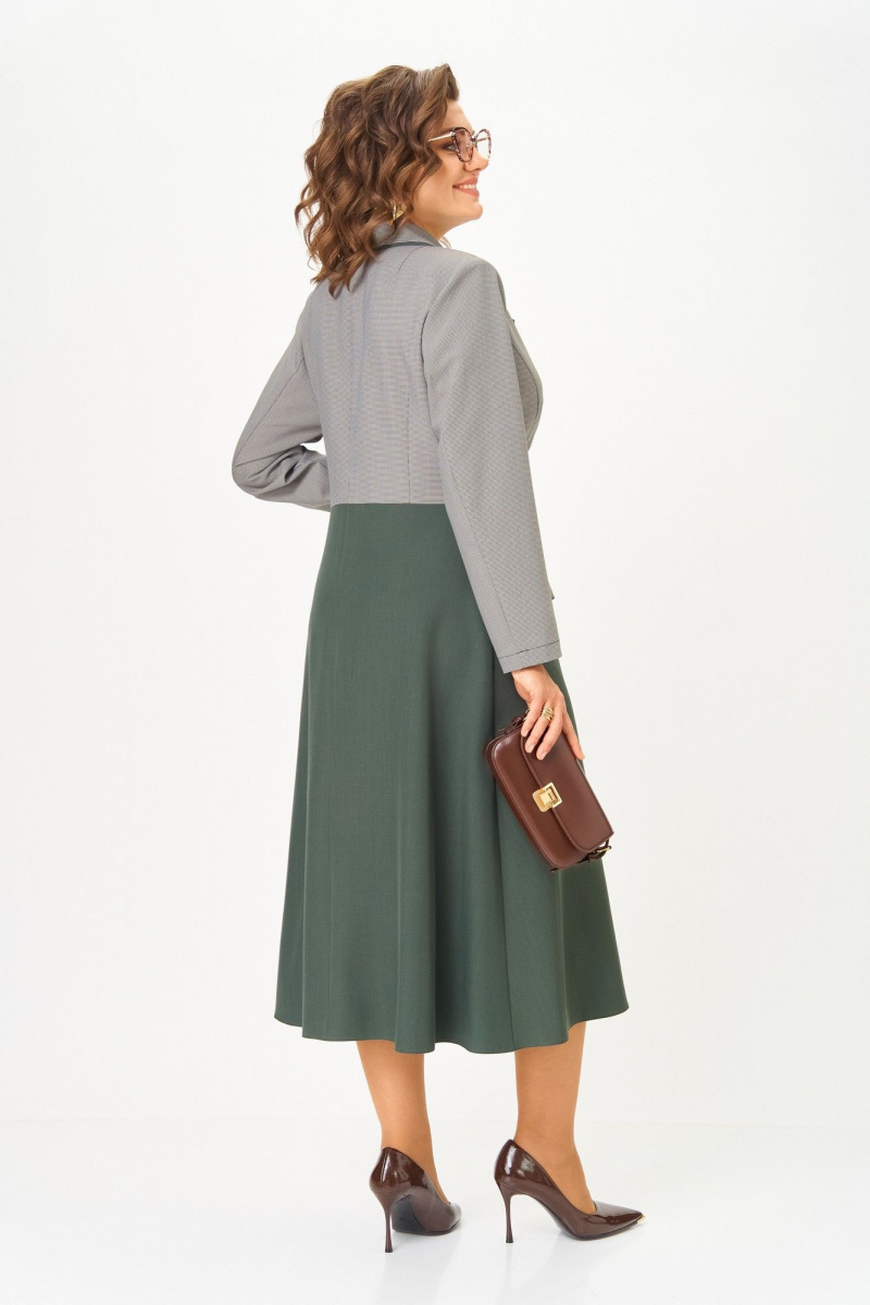 Платья Aira Style 24431 серо-зеленый