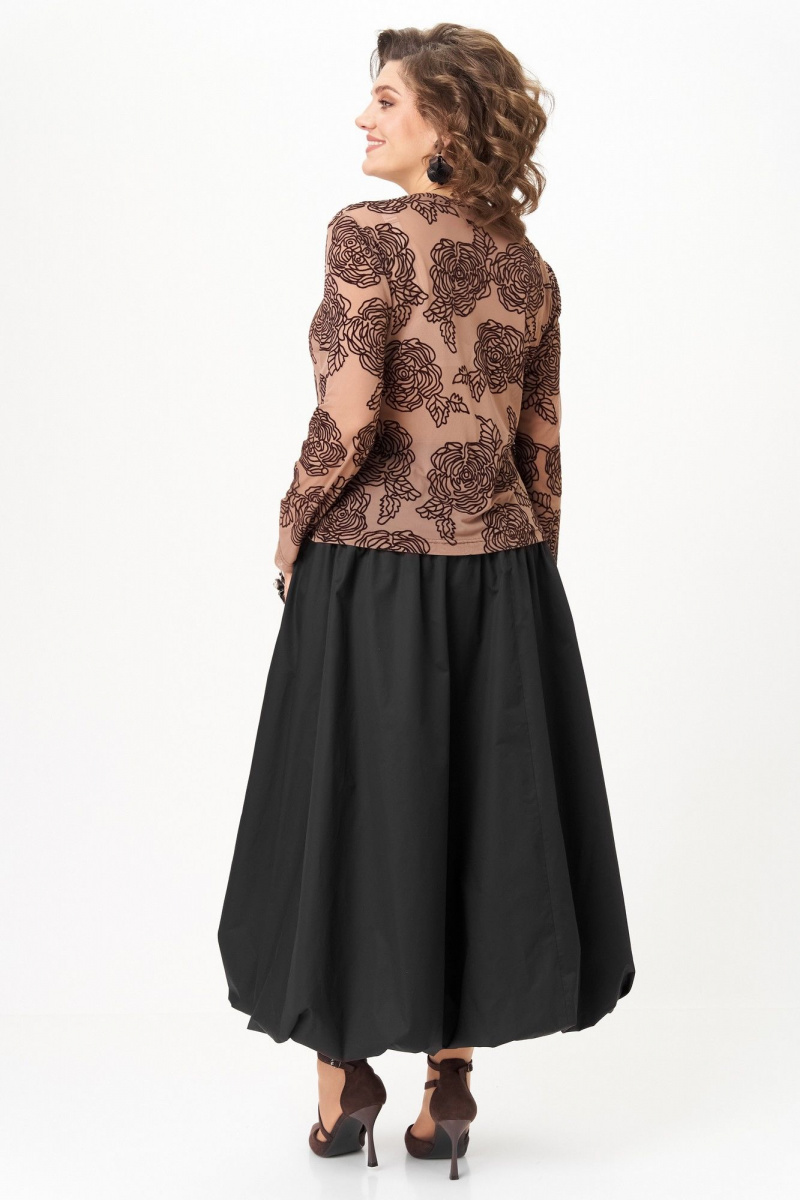 Юбочный комплект Aira Style 24136 капучино-черный