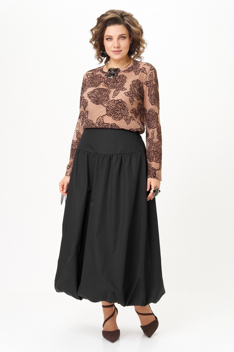 Юбочный комплект Aira Style 24136 капучино-черный