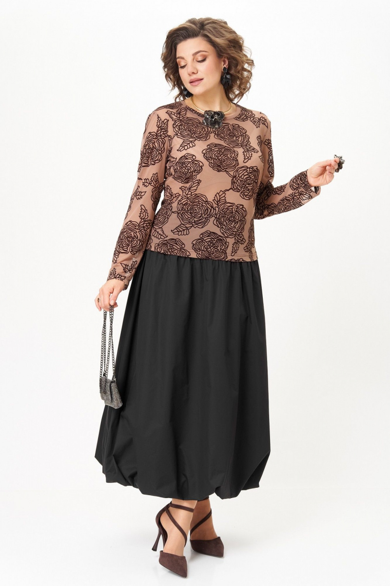 Юбочный комплект Aira Style 24136 капучино-черный