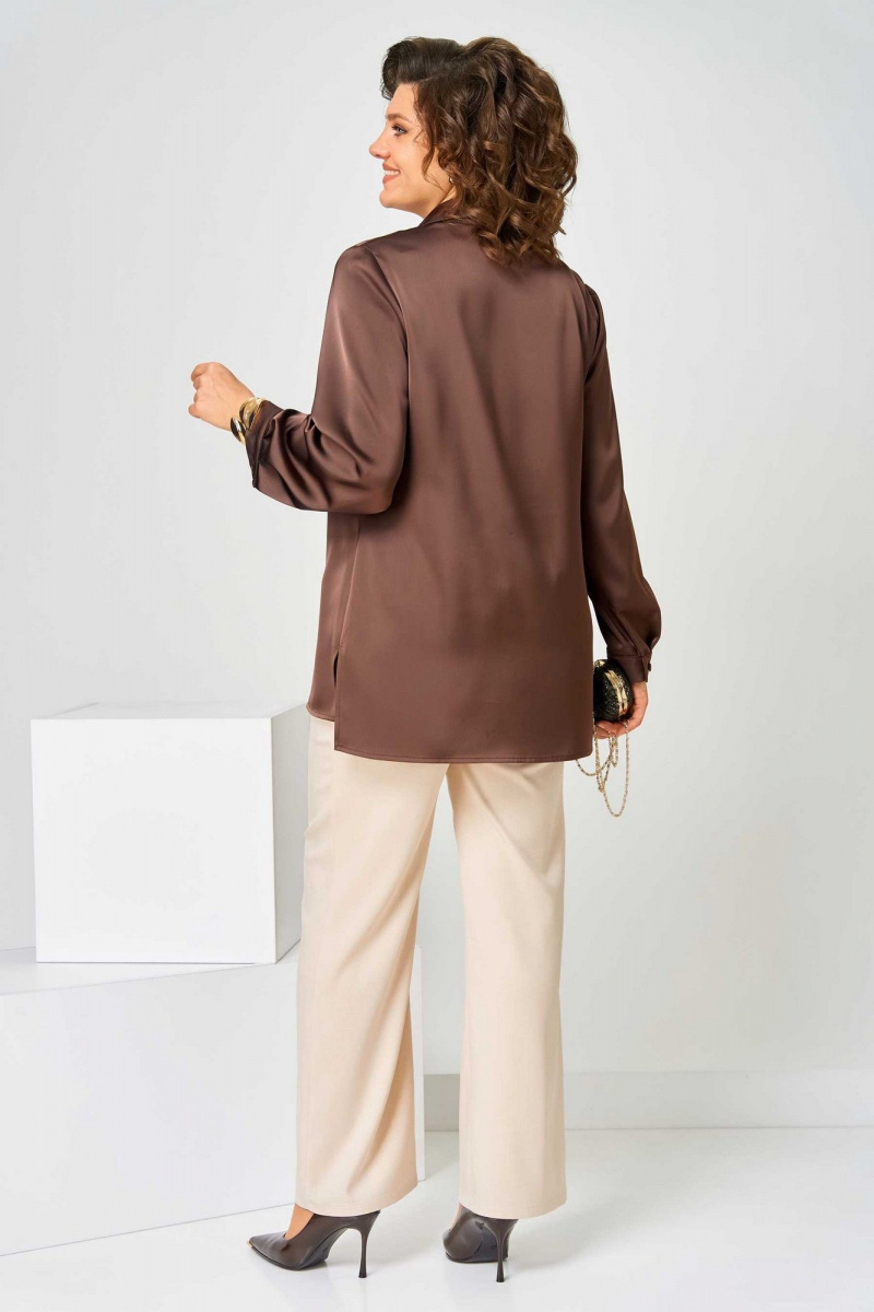 Блузы Асолия 4101 коричневый