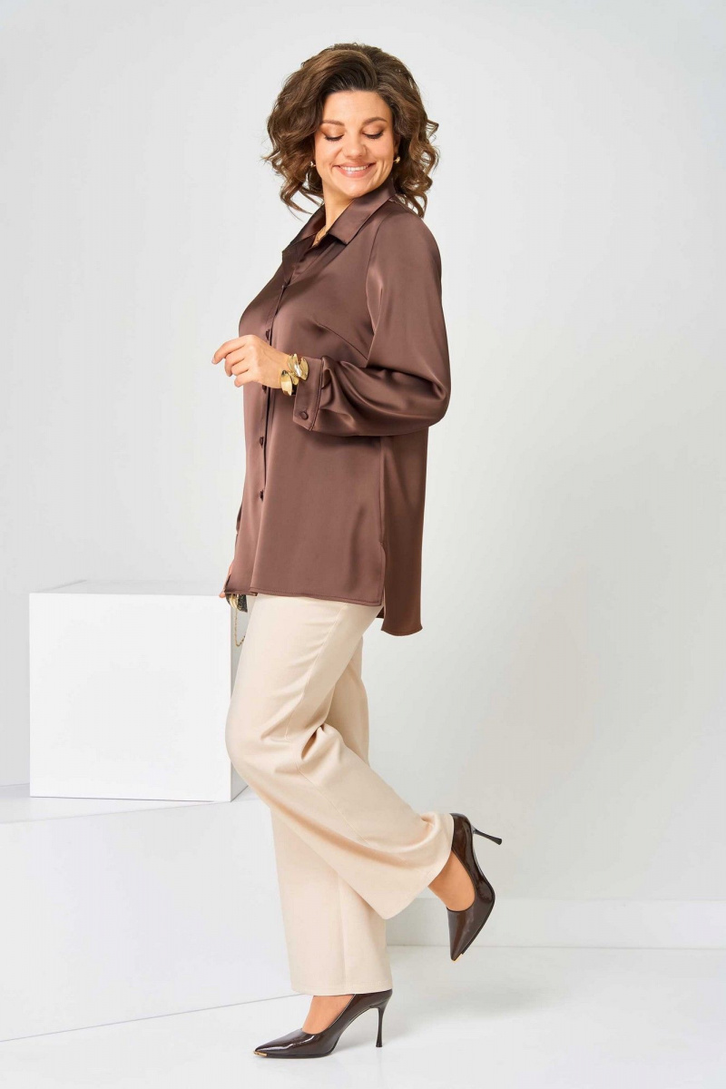 Блузы Асолия 4101 коричневый