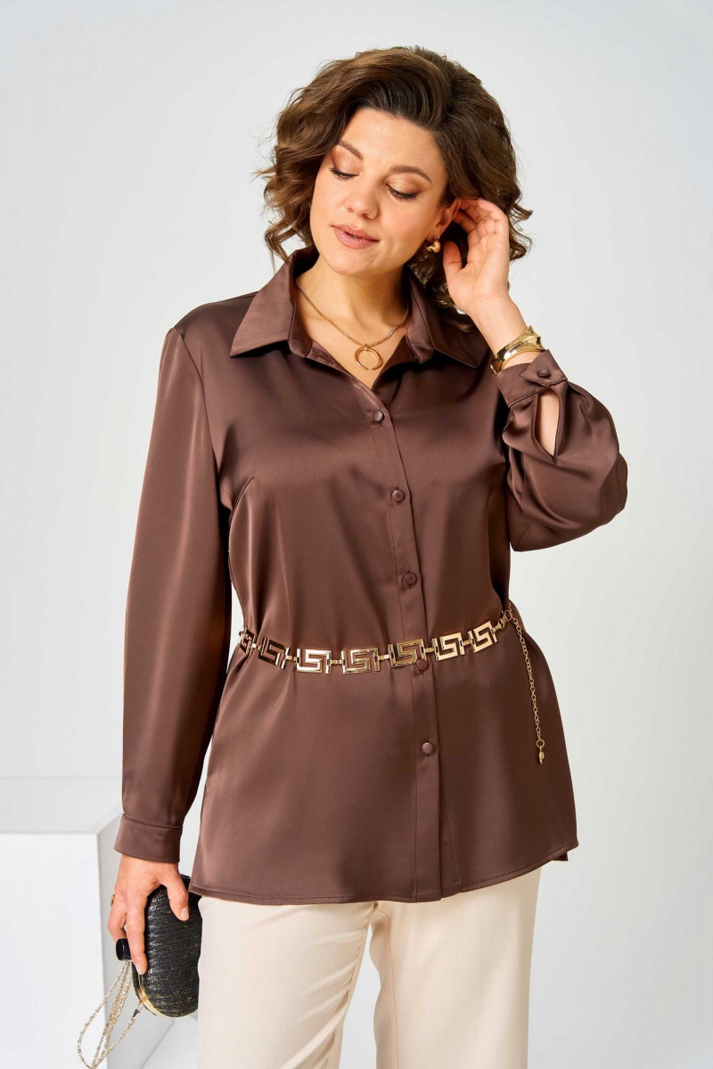 Блузы Асолия 4101 коричневый